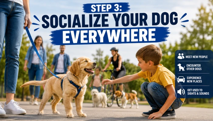 Step 3: Socialize Your Dog Everywhere